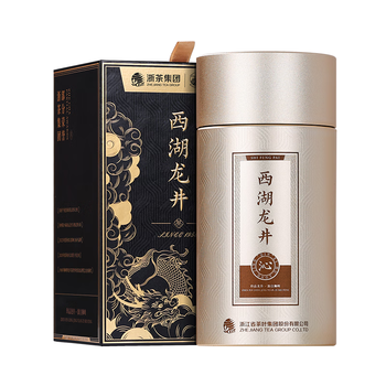 狮峰牌2025年新茶上市 绿茶西湖龙井茶叶明前特级50g沁字商务罐装礼盒