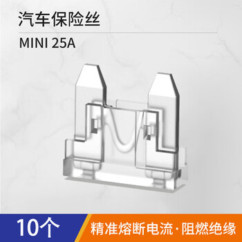 汇君 汽车保险丝保险片车用保险片插片4S店保险丝管套装 【迷你款】25A-白色10片