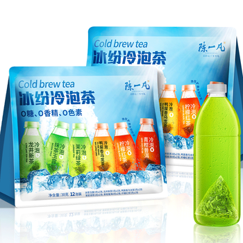 陈一凡 缤纷组合可冷热泡茶 龙井绿茶茉莉花茶小青柑普洱茶红茶12泡38克