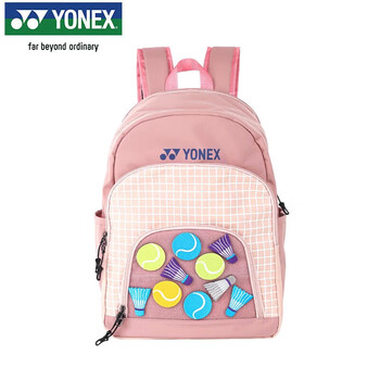 尤尼克斯（YONEX）羽毛球包青少年儿童时尚魔术贴双肩背包BA299CR淡粉红