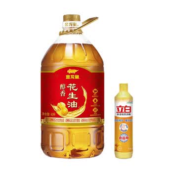 金龙鱼【超值组合】新金桔洗洁精500g果蔬放心洗+金龙鱼醇香花生油4L