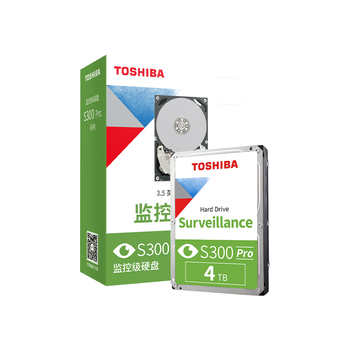 东芝（TOSHIBA）4TB  7200转 512MB SATA接口 垂直CMR 机械硬盘 监控硬盘S300 Pro 数据恢复服务（MD10ADA400EV）