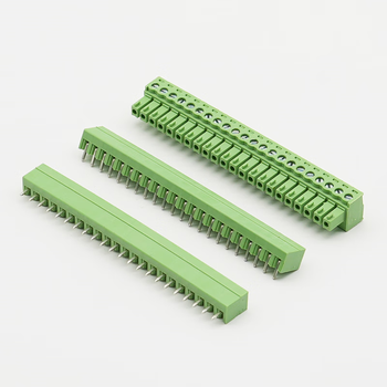 正鑫远 15EDGV/R-3.81插拔式接线端子PCB绿色连接器3.81mm间距直弯脚针座 直脚针座+插头整套;22P（60个)