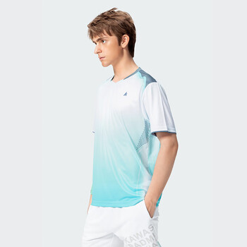 川崎（KAWASAKI）羽毛球服运动T恤速干吸汗透气男款大赛训练服C1043 闪蓝色 4XL