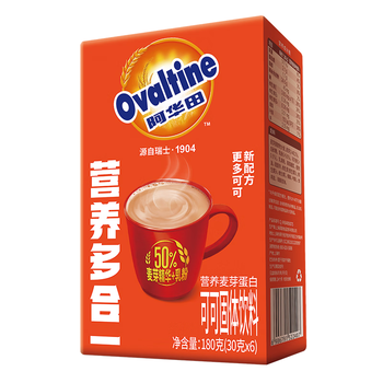 阿华田（Ovaltine）可可粉随身装180g（30g*6包）早餐牛奶冲饮即食蛋白型固体饮料