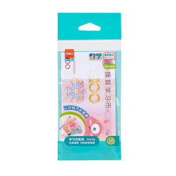 得力（deli）一二年级认识人民币学习教具同步课本仿真钱币学具纸币票样钱币元角分换算开学生日新年礼物