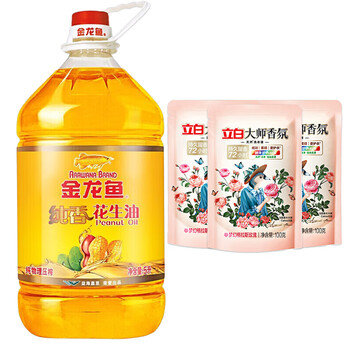 金龙鱼【热卖】大师洗衣液100克*3袋+纯香花生油5L