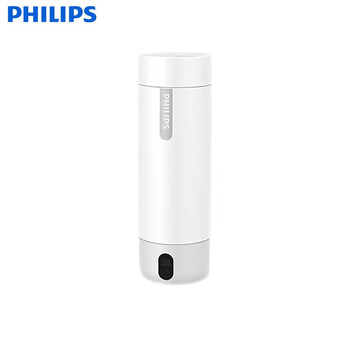 飞利浦（PHILIPS）随行电热水杯便携迷你烧水杯316不锈钢内胆电热杯保温杯AWP2792白色 0.4L