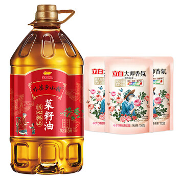 金龙鱼大师洗衣液100克*3袋+外婆乡小榨匠心臻选菜籽油5L
