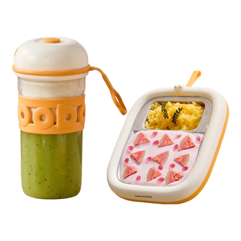 荣事达（Royalstar）炒酸奶机冰淇淋机家用儿童节日生日礼物316不锈钢炒冰机+350ML果汁机榨汁杯组合RS-ZC02A彩盒包装