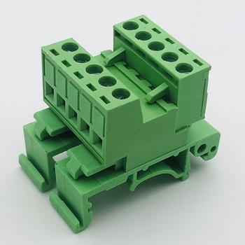 正鑫远轨道式接线端子2EDG-UKR-5.08mm安装35mm导轨免焊对接插拔式 5P 整套（20个)