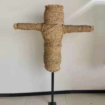 亿迈人型靶稻草人拼刺假稻草人靶训练 【预埋款】高170*臂展110cm