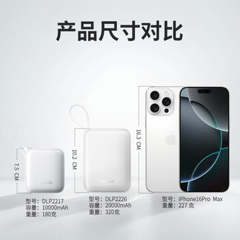 飞利浦【3C认证可上飞机】自带双线迷你小巧便携充电宝双10000mAh大容量22.5W超级快充适用苹果17华为 飞利浦【3C认证可上飞机】自带双线迷你小巧便携充电宝双10000mAh大容量22.5W超级快充适用苹果17华为