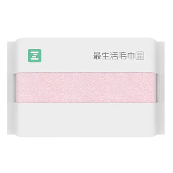最生活毛巾 新疆棉长绒棉洗脸巾 纯棉吸水易干棉柔巾 国民系列 粉色3条
