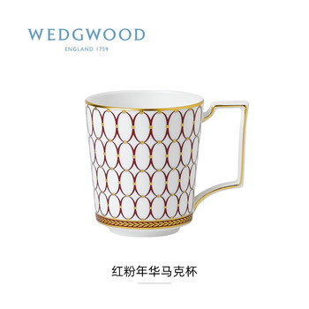 Wedgwood威基伍德金粉年华奢鎏金红马克杯300ml