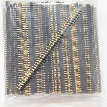 正鑫远 2.54MM圆孔排针1*40P 针长10MM镀金1U
