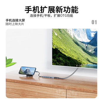 宏碁（acer）Type-C扩展坞 USB-C转HDMI转接头适用MacBook华为电脑iPad转换器4K投屏拓展坞 六合一带读卡器