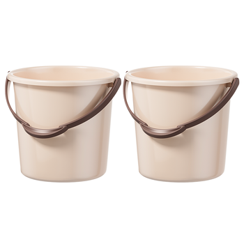 五月花水桶洗衣泡脚洗澡桶19L 2只装 耐用加厚清洁塑料手提水桶多用桶