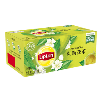 立顿茉莉花茶安徽黄山100g 非独立袋泡双囊茶包办公室下午茶2g*50包