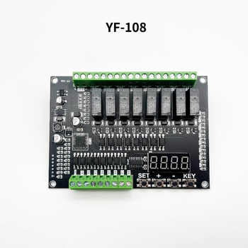 凯元达多路时序控制器可编程plc自锁互锁启动继电器延时电路开关YF-108八路7-27V直流