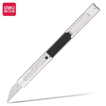得力（deli）（HWM）炫彩金属美工刀（24把/盒）颜色随机2034