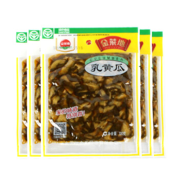 金菜地 乳黄瓜 下饭小菜腌菜泡菜即食咸菜 100g*5袋,降价幅度2%