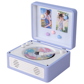 YEARS STAY时光岁月一体式CD机发烧友专辑播放器复古CD播放机唱片机桌面蓝牙音响音箱cd机生日礼物浅紫SG1996