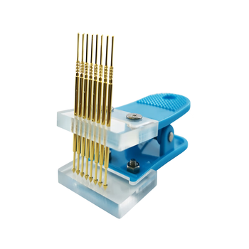 正鑫远 烧录探针夹2.0/2.54mmSTM32调试下载程序PCB量产多规格治具夹具 蓝色;单排;2P;2。0mm
