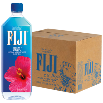 斐泉（fiji）天然矿泉水1L*12瓶整箱 斐济原装进口 【高端 正品行货】会议用水