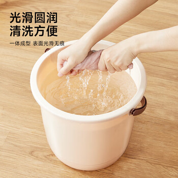 五月花洗衣泡脚洗澡桶 16L耐用加厚清洁塑料手提水桶多用桶带盆水桶  五月花洗衣泡脚洗澡桶 16L耐用加厚清洁塑料手提水桶多用桶带盆水桶