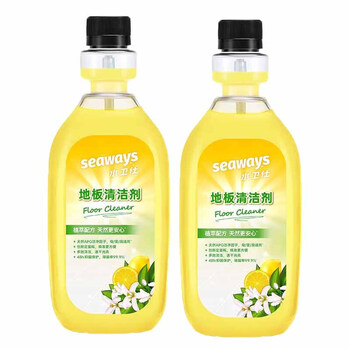 水卫仕（seaways）地板清洁剂 柠檬精油扫地机器人专用 瓷砖去污除菌清洗剂500g*2瓶