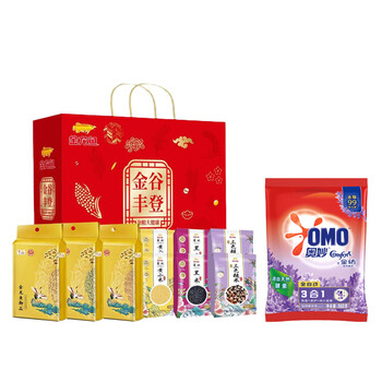 奥妙（OMO）洗衣粉560g 全自动含金纺馨香精华+金龙鱼金谷丰登九珍杂粮2.1kg