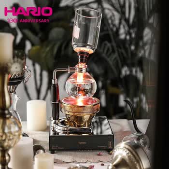 HARIO 原装进口虹吸壶虹吸赛风式耐热玻璃咖啡壶套装咖啡器具360ML