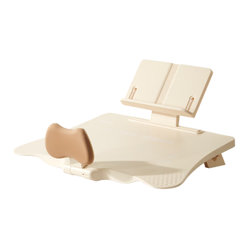 京东京造可调12°儿童写字坐姿矫正器防低头防近视姿势矫正器小学生写作业正姿读写台神器阅读支架 奶油色