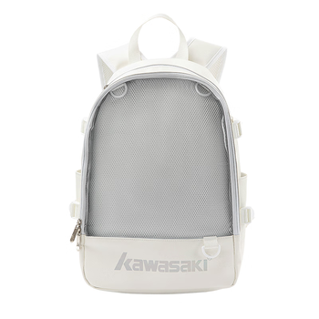 Kawasaki川崎羽毛球包痛包二次元男女款双肩背包休闲运动包C8242 米白