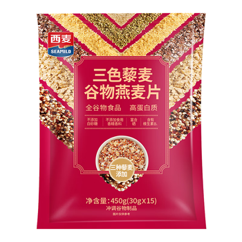 西麦三色藜麦混合谷物燕麦片450g 营养早餐冲饮谷物无额外添加蔗糖