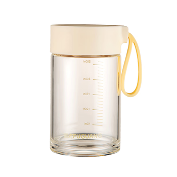 富光清然玻璃杯 高硼硅玻璃水杯子 女生便携牛奶咖啡刻度茶杯330ml