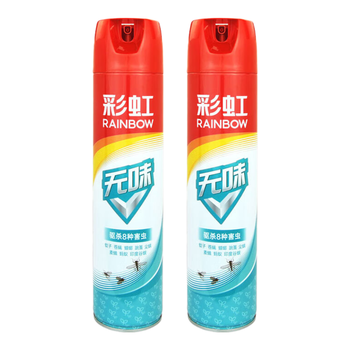 彩虹 杀虫气雾剂600ml无味*2【无香型杀虫剂自然清新温和】5228