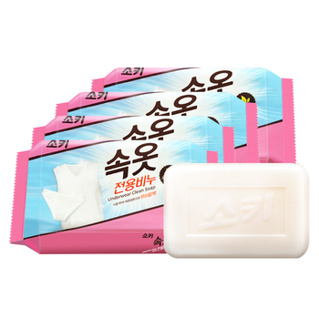 無瑾花 韩国进口女士内衣洗衣皂肥皂150g×4块 椰油皂基 快速瓦解血渍