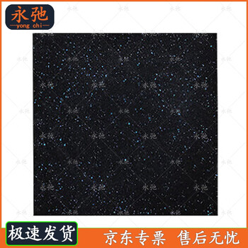 永弛健身房地垫隔音垫减震垫运动地板橡胶垫哑铃垫 100*100*2.0cm