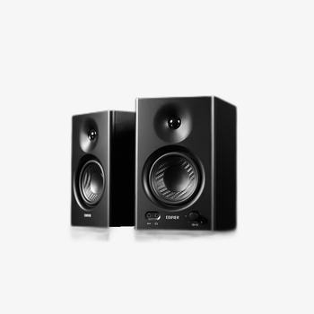 漫步者MR4 高保真有源监听2.0音箱 黑色