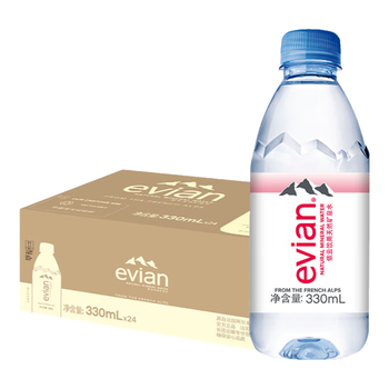 依云（evian）330ml*24瓶饮用水高端矿泉水 会议商务用水
