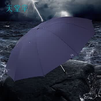 天堂伞雨伞十骨三折晴雨伞商务抗风防雨 37144E藏青色