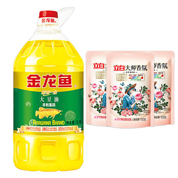 金龙鱼【热卖】大师洗衣液100克*3袋+精炼一级大豆油5L