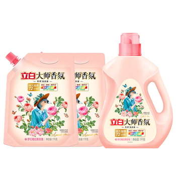 立白 洗衣液 大师香氛护衣护色洗衣液1000g+1kg大师香氛洗衣液袋装*2