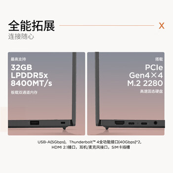 ThinkPad X13 2025款 13.3英寸手提便携商务办公出差笔记本电脑 酷睿Ultra7-255H/32G/1T固态/4G版 ThinkPad X13 2025款 13.3英寸手提便携商务办公出差笔记本电脑 酷睿Ultra7-255H/32G/1T固态/4G版