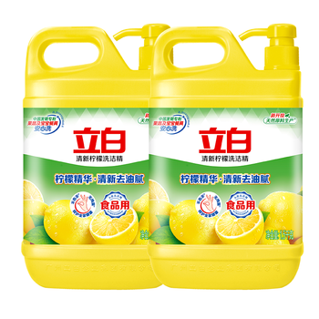 立白清新柠檬洗洁精大桶3kg除味去油去腥A类餐具净洗涤灵随机发货