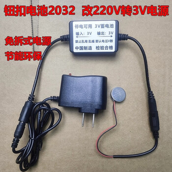 汇鑫茂 占位假钮扣电池转3V改电源直供电灯饰玩具 无开关;6米;3V电源+一节钮扣假电池 2个
