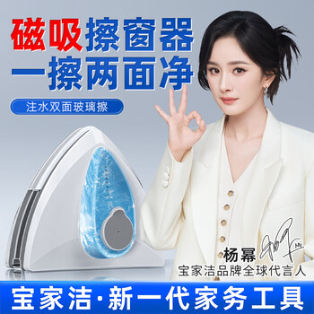 宝家洁擦玻璃神器高层窗外玻璃刮家用强磁双面擦家政保洁专用8-15mm
