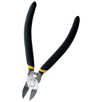 史丹利（STANLEY）黑色双塑柄水口钳工业级斜嘴电工5寸 84-134-23